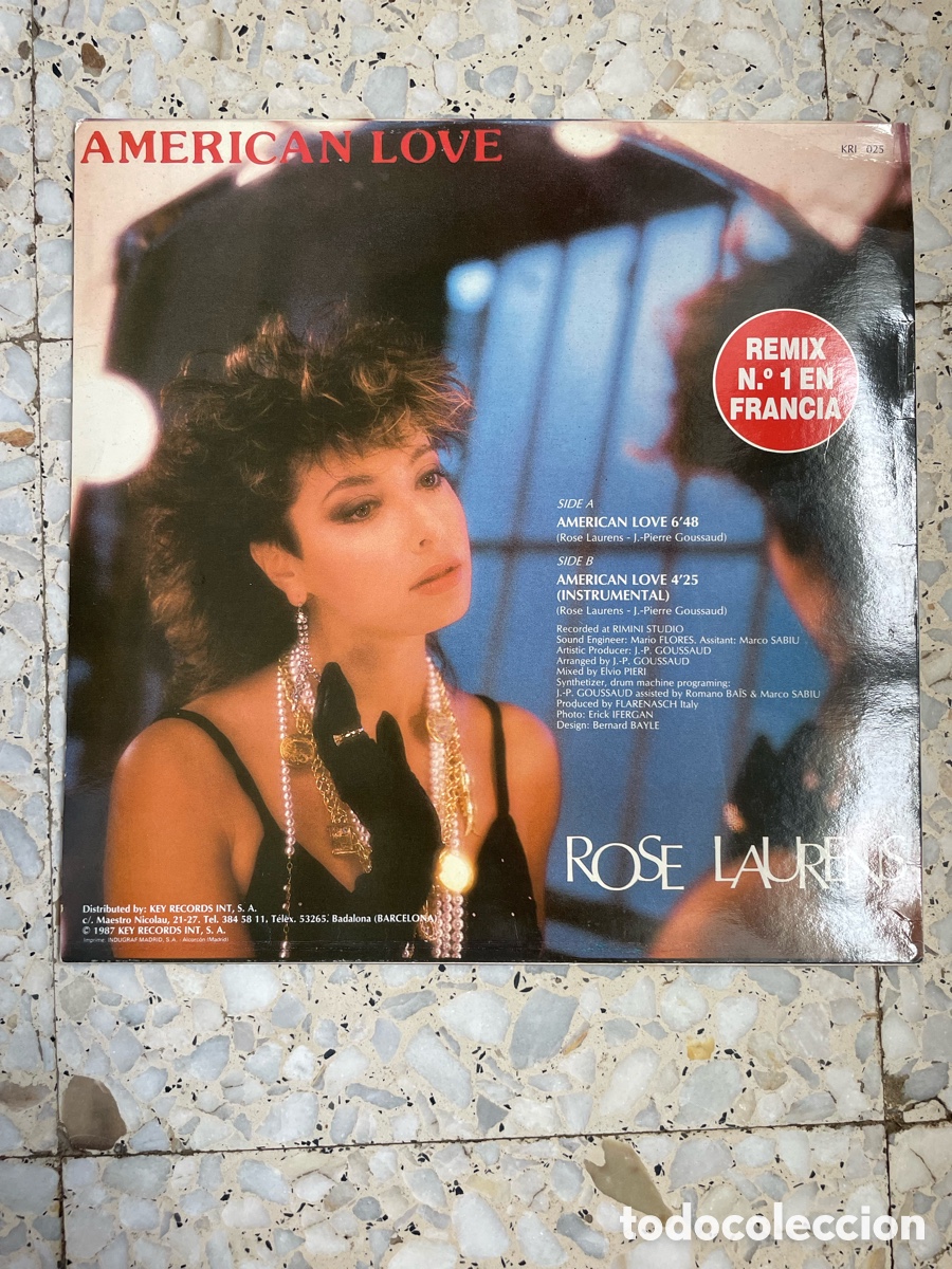 Discos de vinilo: Rose Laurens - American Love / Maxi-Single - Foto 2
