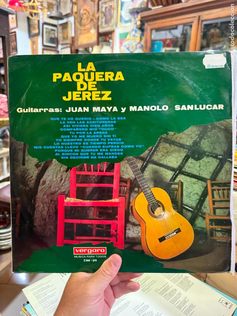 Discos de vinilo: LP LA PAQUERA DE JEREZ - GUITARRAS JUAN MAYA Y MANOLO SANLUCAR