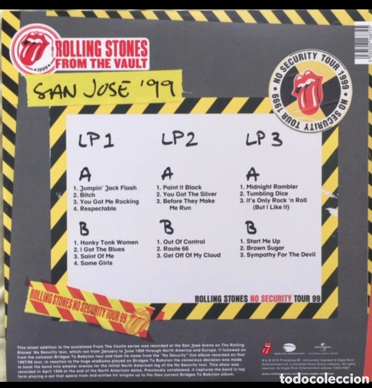 Discos de vinilo: The Rolling Stones: No Security. San Jose 99 - Foto 2