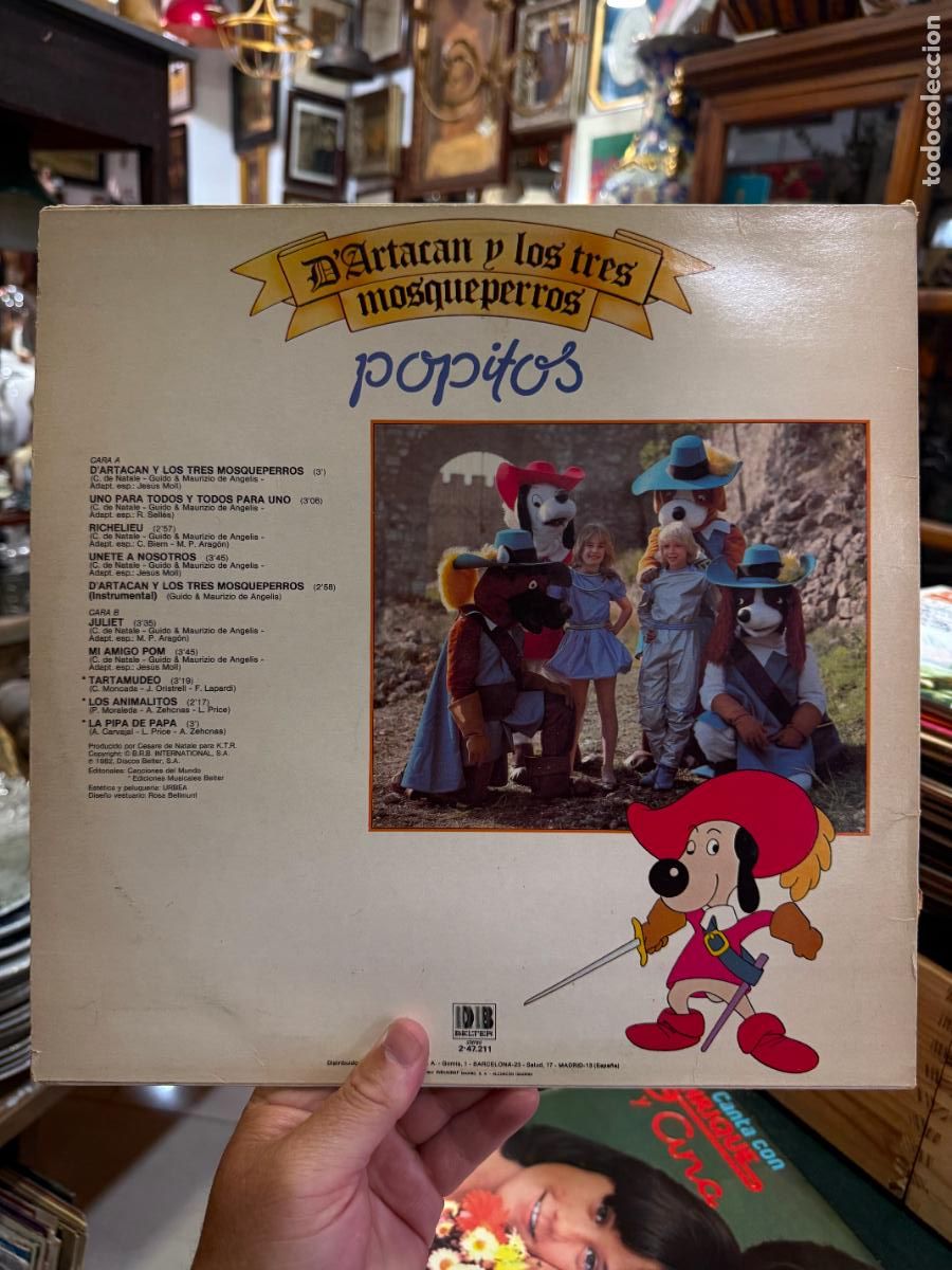 Discos de vinilo: LP D&acute;ARTACAN Y LOS TRES MOSQUETEROS - POPITOS - Foto 2