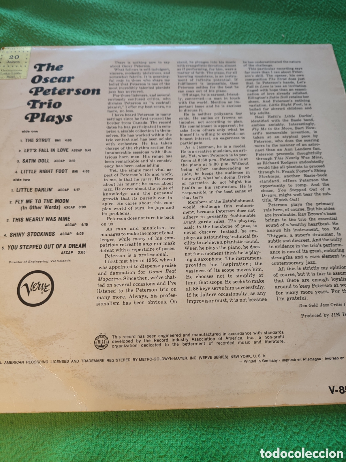 Discos de vinilo: The &Oacute;scar Peterson Trio Plays - Same - Foto 2