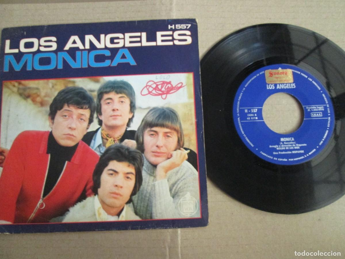 Discos de vinilo: LOS &Aacute;NGELES - M&oacute;nica /Te Present&iacute;. Single, ed espa&ntilde;ola 7&rdquo; 1970. Buen estado (VG/VG+)
