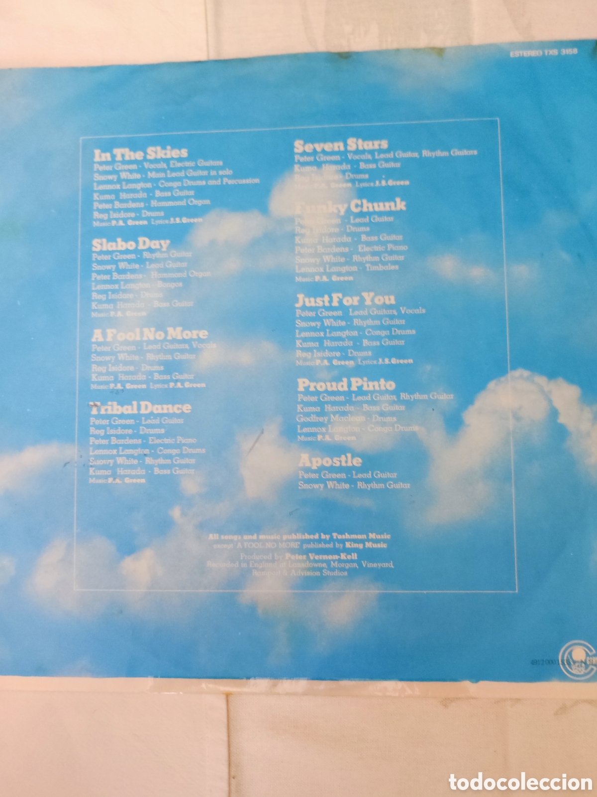 Discos de vinilo: PETER GREEN - IN THE SKIES - Foto 4