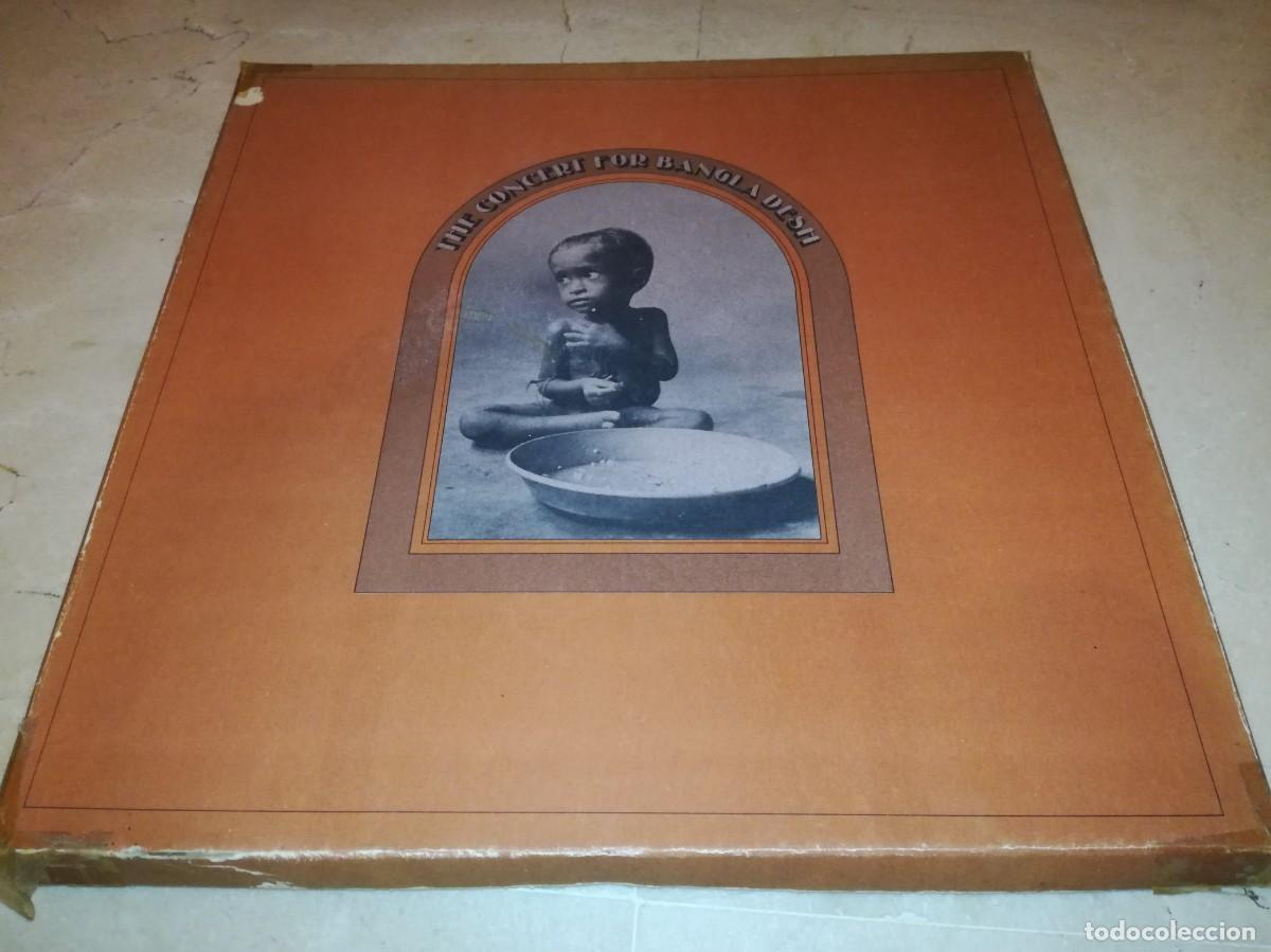 Discos de vinilo: CAJA CON 3 LPS Y AMPLIO LIBRETO DE THE CONCERT FOR BANGLADESH-GEORGE HARRISON-ORIGINAL 1971