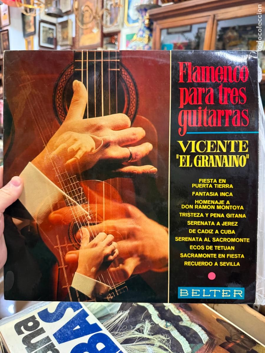 Discos de vinilo: LP FLAMENCO PARA TRES GUITARRAS - VICENTE EL GRANADINO