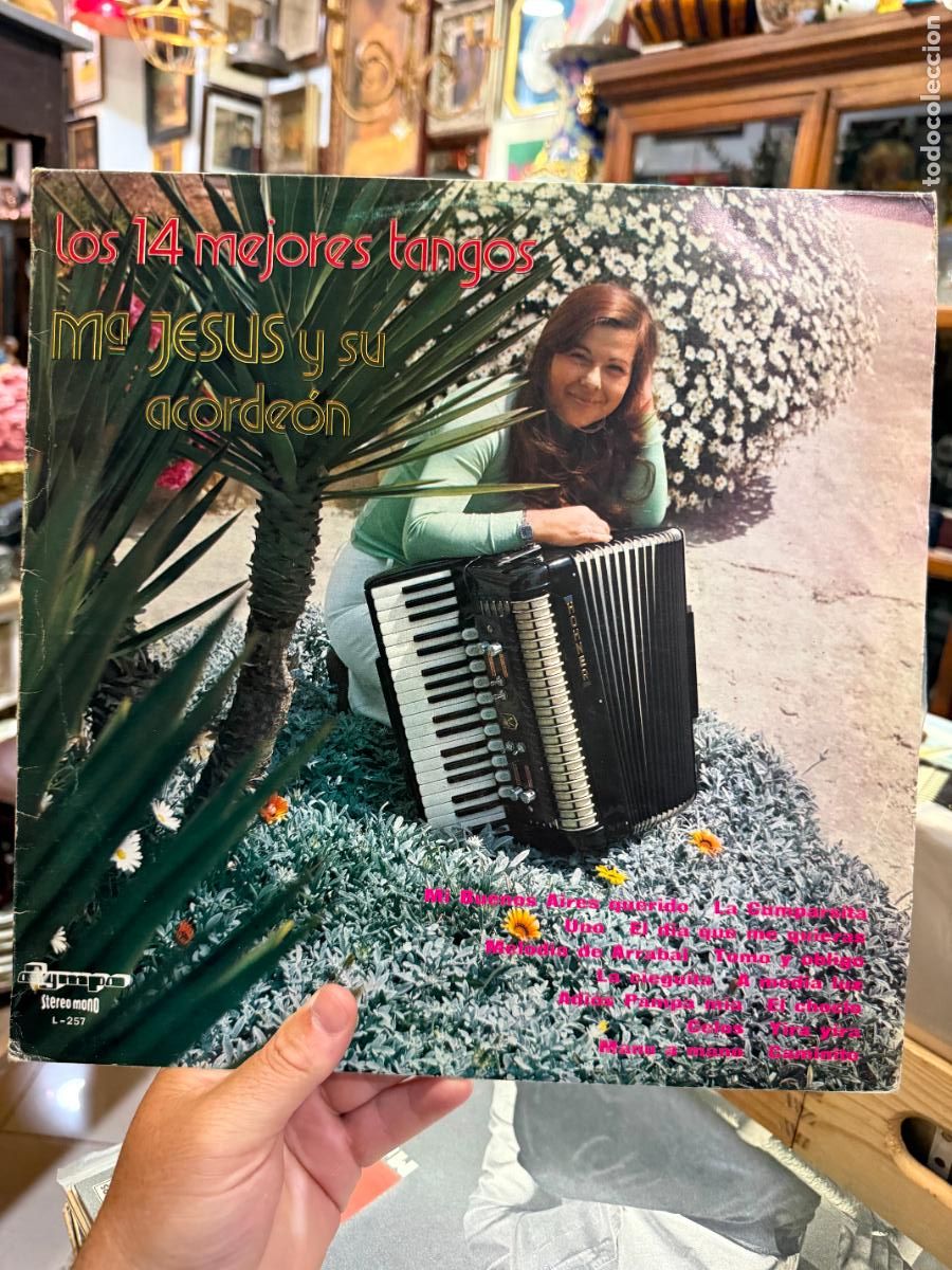 Discos de vinilo: LP LOS 14 MEJORES TANGOS M&ordm; JESUS Y SU ACORDEON