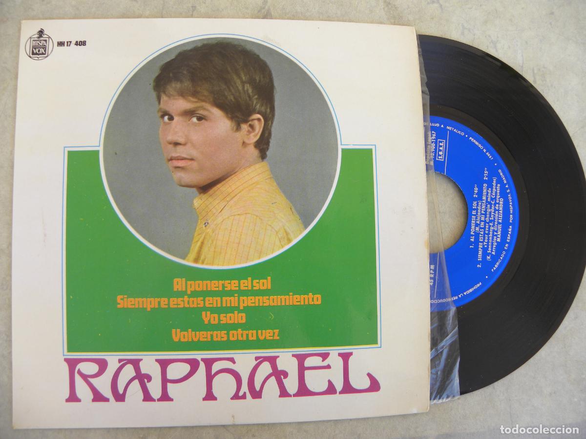 Discos de vinilo: RAPHAEL - AL PONERSE EL SOL - EP 1967 -PEDIDO MINIMO 3 EUROS