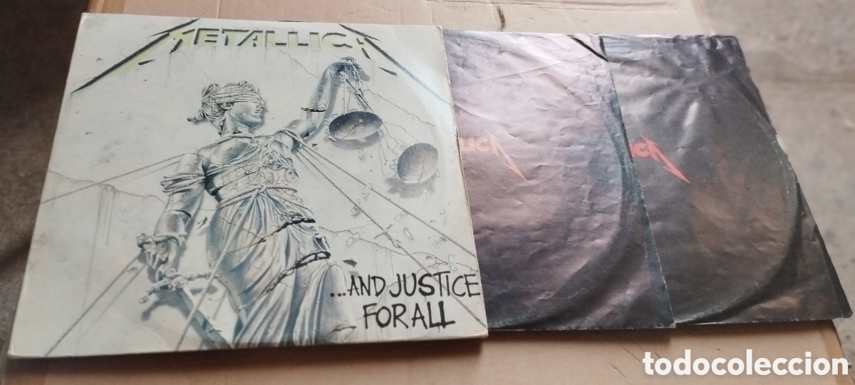 Vinyl records: Lp-metallica-and Justice forall-1988-usa-