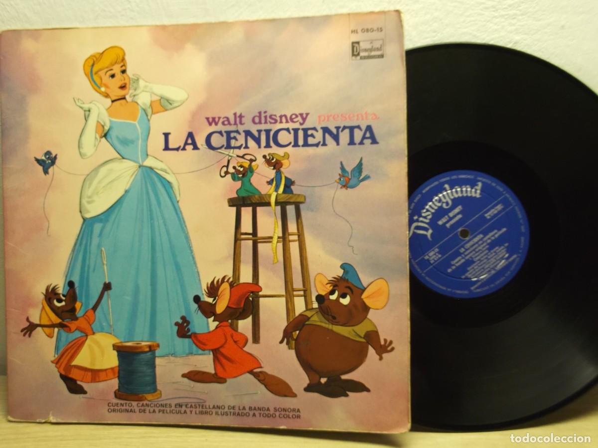 Discos de vinilo: La Cenicienta WALT DISNEY Cuento + Canciones Castellano de la PELICULA LP
