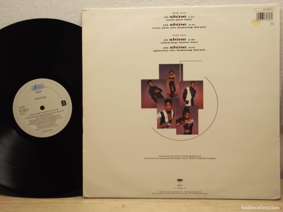 Discos de vinilo: Five Star &ndash; Shine MAXI 45 RPM LP UK - Foto 2