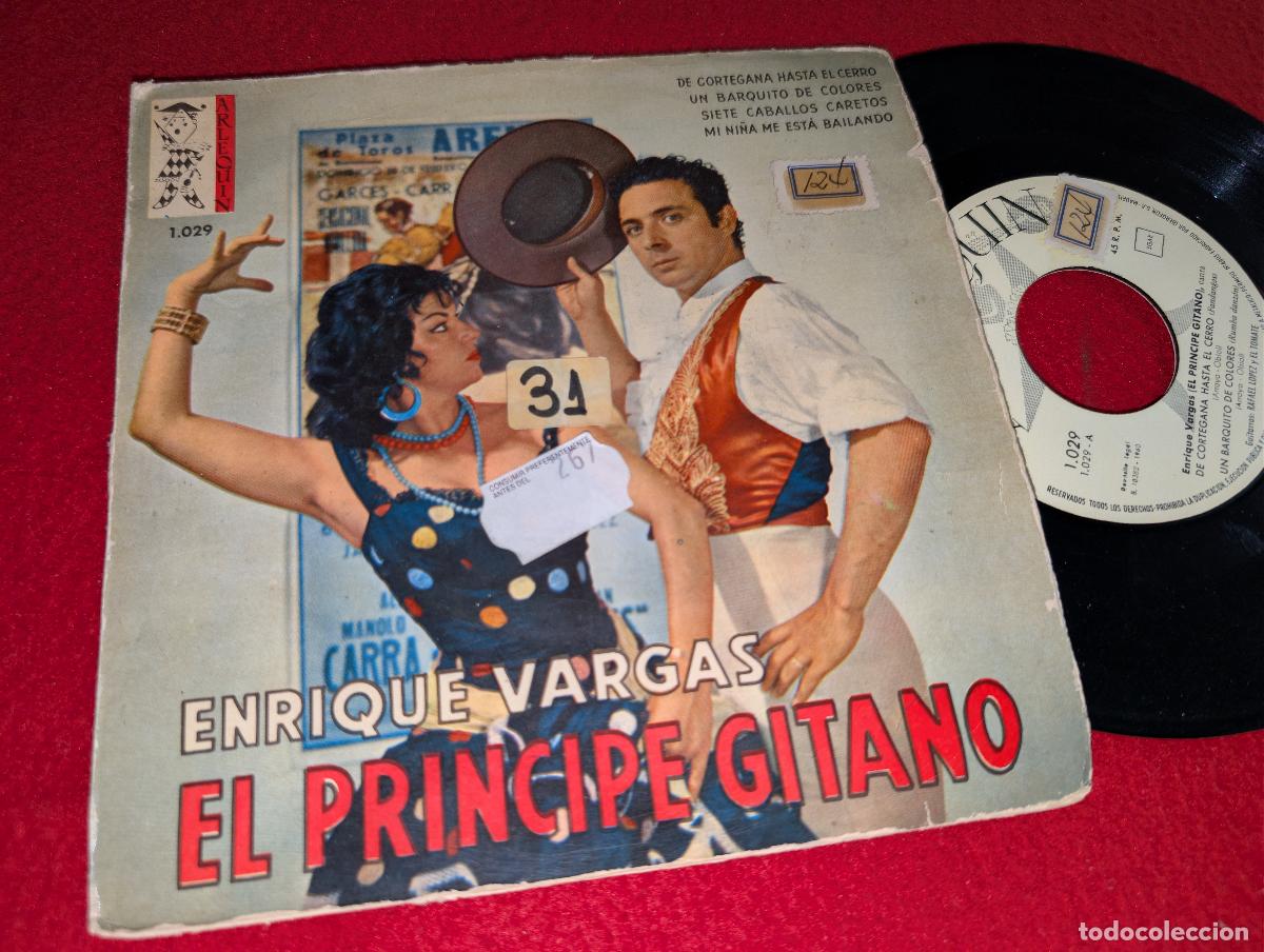 Discos de vinilo: ENRIQUE VARGAS EL PRINCIPE GITANO De cortegana hasta el cerro +3 EP 7'' 1960 Arlequin
