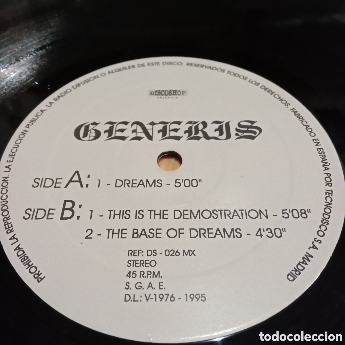 Discos de vinilo: GENERIS - LAPSUS HUMANI GENERIS - MAXI-SINGLE 12&rdquo; - Foto 3