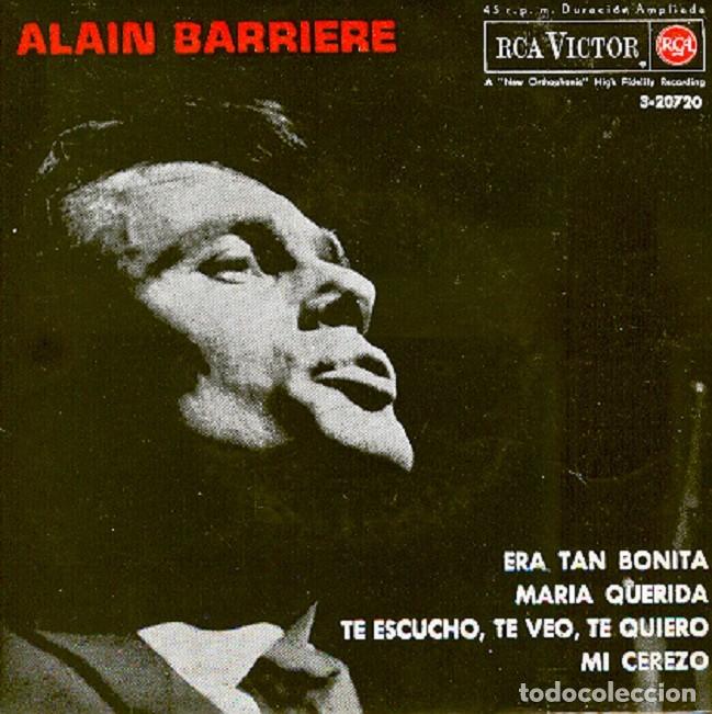 Discos de vinilo: Alain Barriere &ndash; Era tan bonita; Mar&iacute;a querida; Mi cerezo + 1 &ndash; RA 3-20720 &ndash; 1963