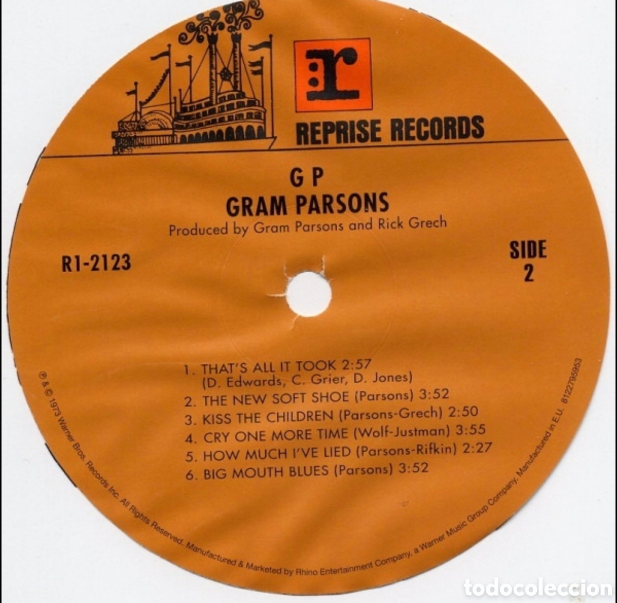 Discos de vinilo: Gram Parsons: GP LP 180gr 2014 - Foto 6