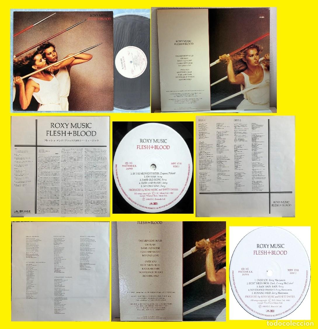Discos de vinilo: Roxy Music - Flesh + Blood 1980, RARE 1&ordm; PRESS JAPAN EG &ndash; MPF 1316 + LIBRETO, TODO EXC