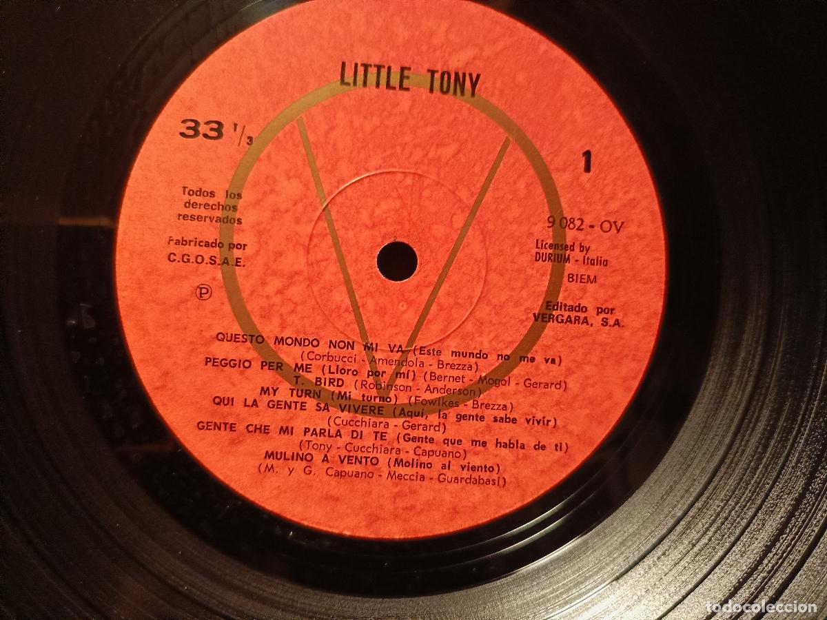 Discos de vinilo: LP LITTLE TONY EDITADO POR VERGARA CARATULA GENERICA PEPETO