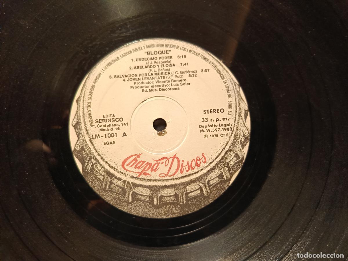 Vinyl records: BLOQUE CHAPA DISCOS 1983 LP CARATULA GENERICA PEPETO