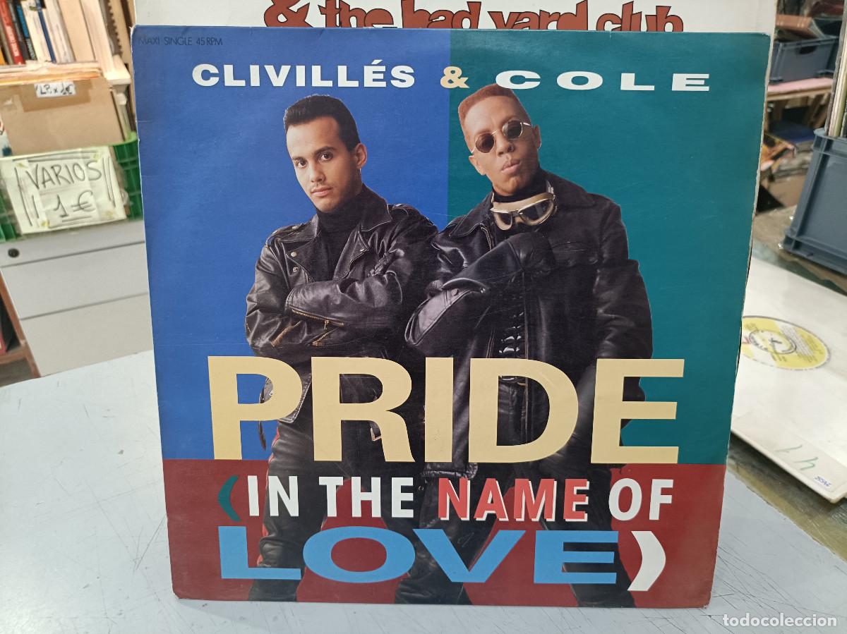 Disques de vinyle: Clivill&eacute;s & Cole - Pride in the name of Love - Maxi Single sello CBS / Sony 1991