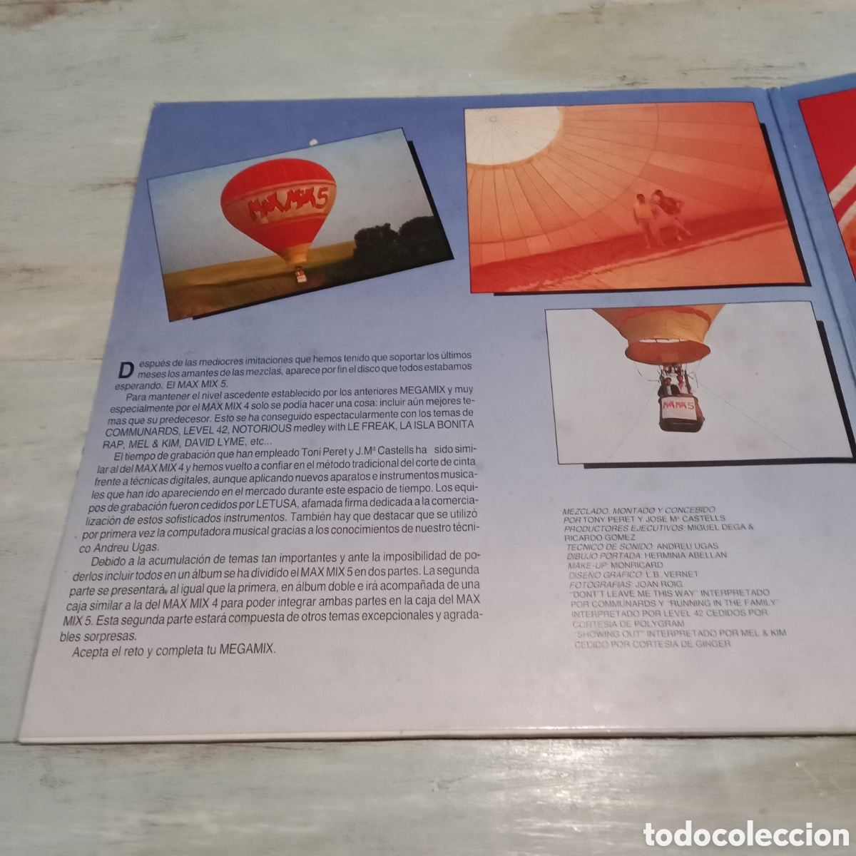 Discos de vinilo: Varios - Max Mix 5 (1 Parte) - Lp Doble Gatefold - Foto 3
