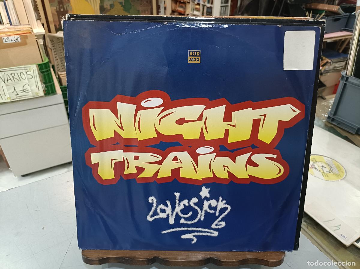 Discos de vinilo: Nights Trains - On my own, A bad trip, Loversick - Maxi SIngle Acid Jazz 1993