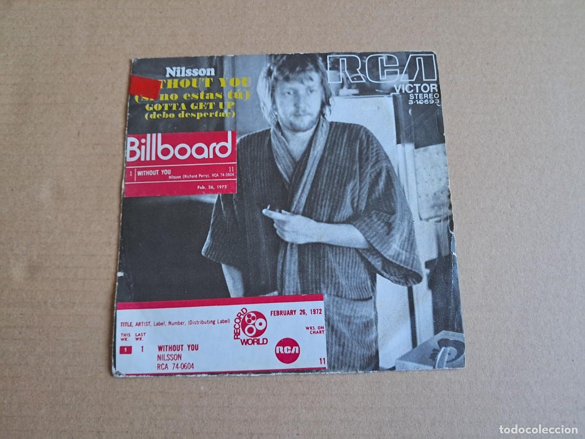 Discos de vinilo: NILSSON - WITHOUT YOU SINGLE 1972 EDICION ESPA&Ntilde;OLA