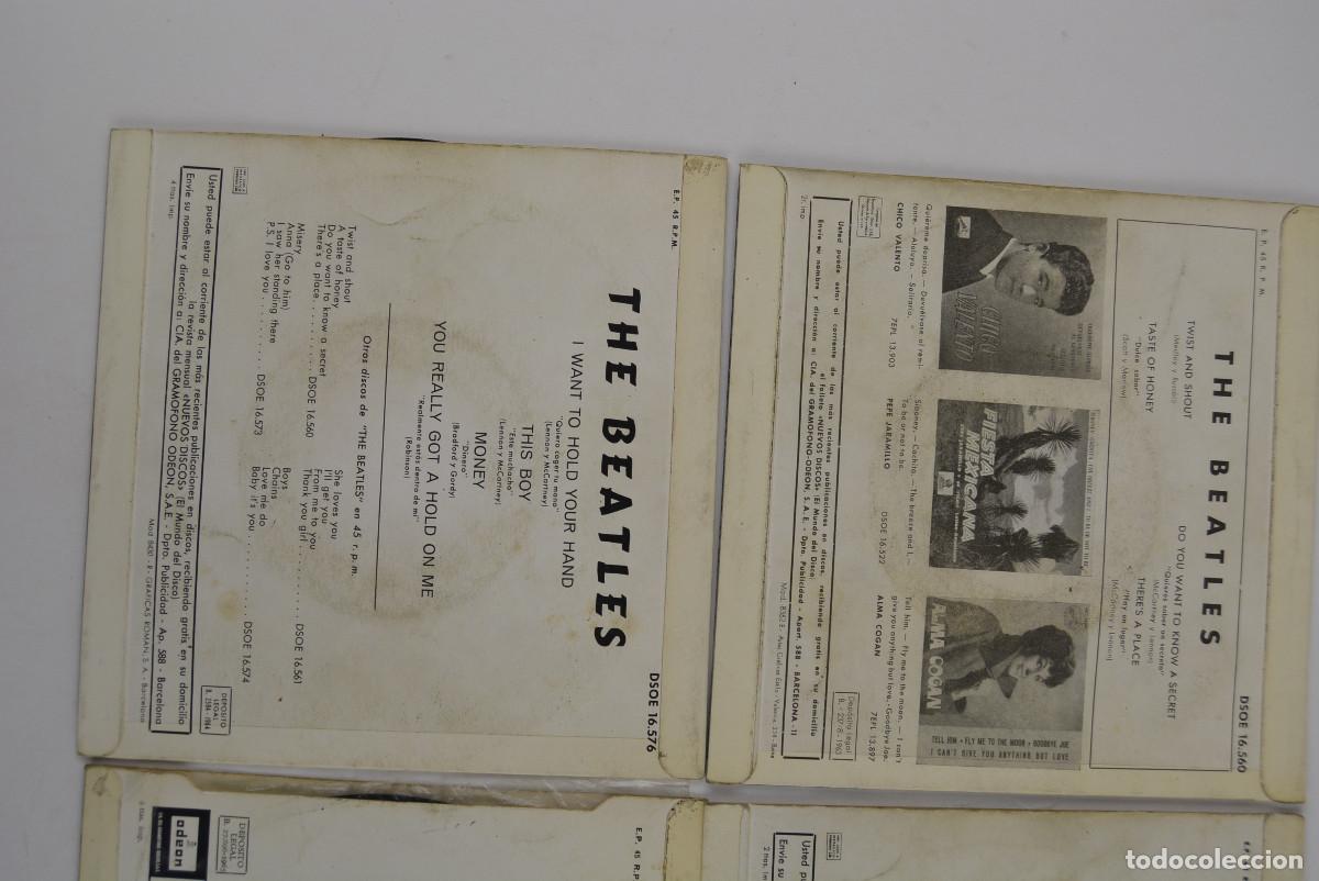 Discos de vinilo: 4 singles de LOS BEATLES. - Foto 3