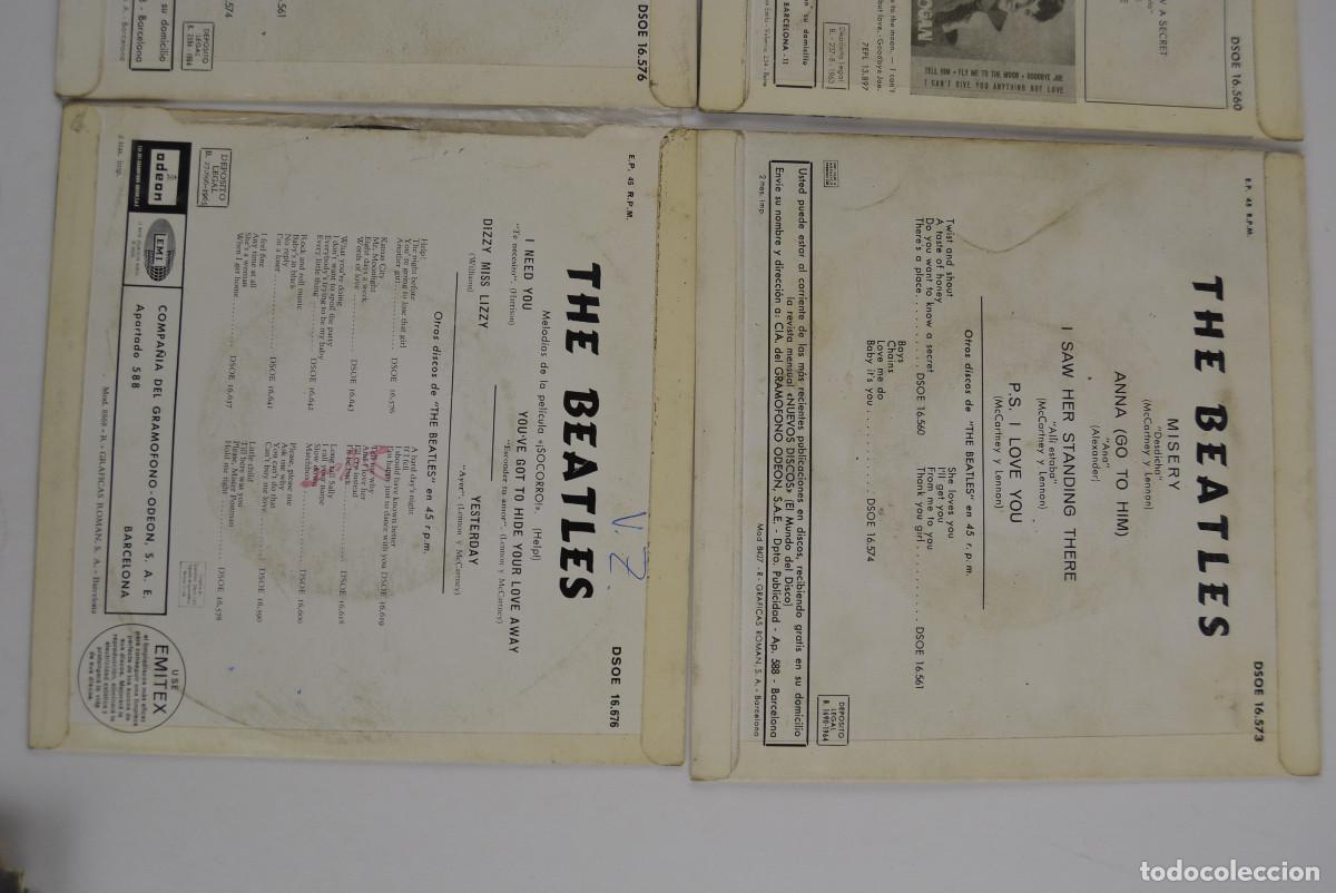 Discos de vinilo: 4 singles de LOS BEATLES. - Foto 4