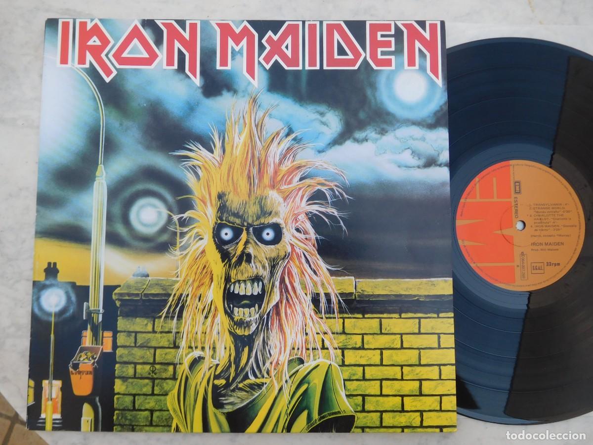 Discos de vinilo: Iron Maiden. LP. Hom&oacute;nimo. Primera edici&oacute;n espa&ntilde;ola 1980. EMI 10C 064-007269