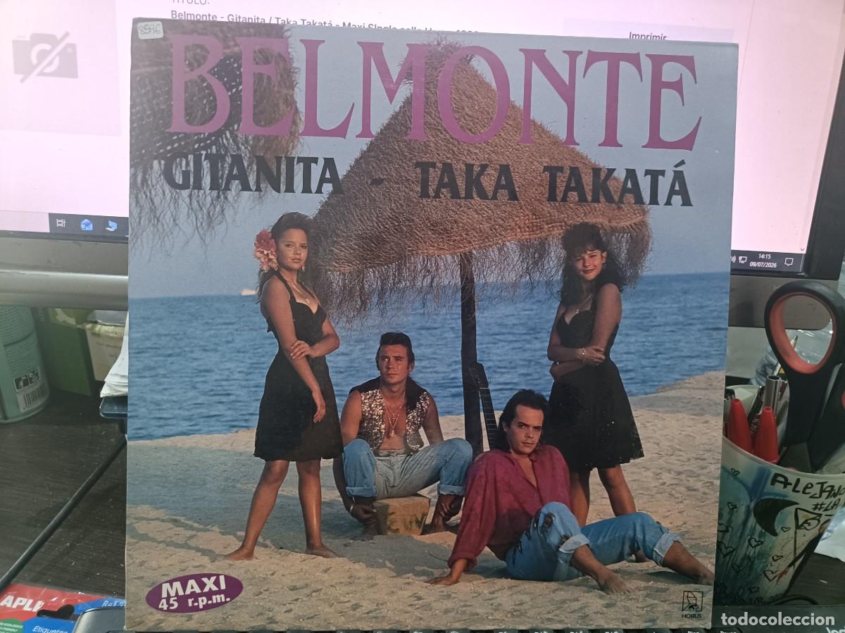 Discos de vinilo: Belmonte - Gitanita / Taka Takat&aacute; - Maxi SIngle sello Horus 1992
