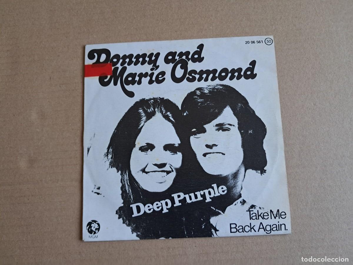 Discos de vinilo: DONNY AND MARIE OSMOND - DEEP PURPLE SINGLE 1976 EDICION ESPA&Ntilde;OLA