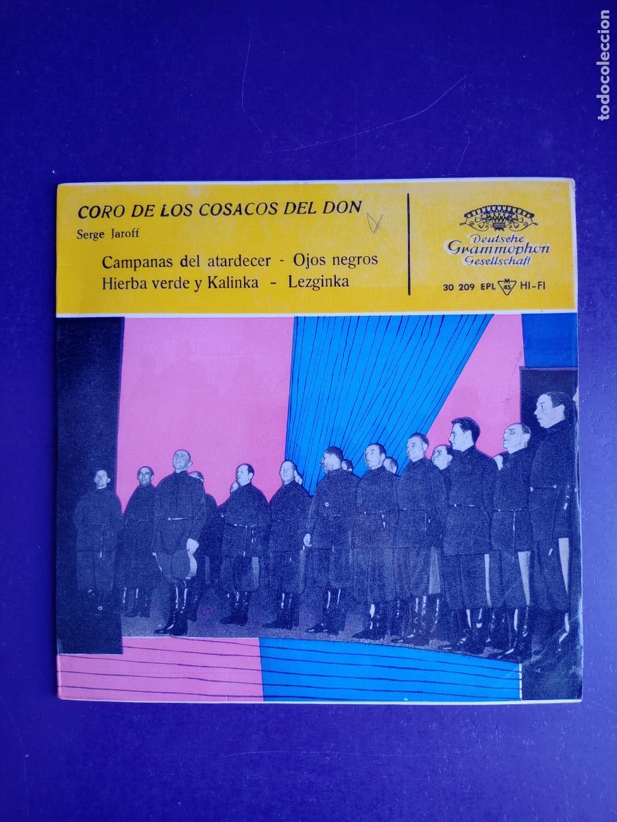 Discos de vinilo: Coro De Los Cosacos Del Don &ndash; Campanas Del Atardecer +3 EP DEUTSCHE 1959 - FOLK RUSIA, MILITAR,