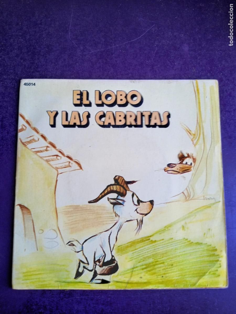 Discos de vinilo: EL LOBO Y LAS CABRITAS - SG YUPY 1972 - CUENTO INFANTIL - POCO USO - MARIANO RUEDA ILUSTRADOR