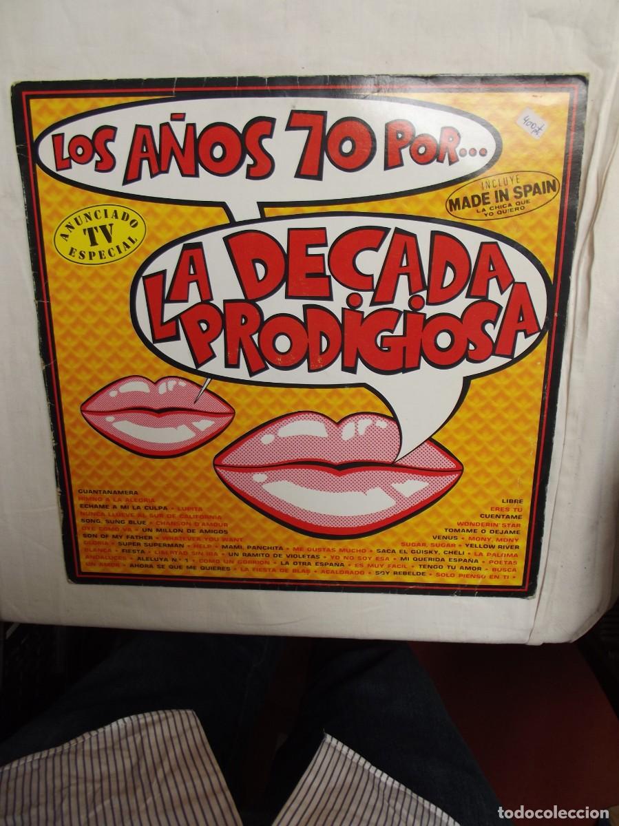 Discos de vinilo: LP LOS A&Ntilde;OS 70 POR LA DECADA PRODIGIOSA ( SIN PROBAR )