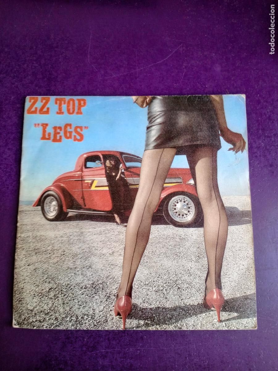 Discos de vinilo: ZZ Top &ndash; Legs - SG WARNER 1984 PROMO - BLUES ROCK 70'S 80'S - POCO USO