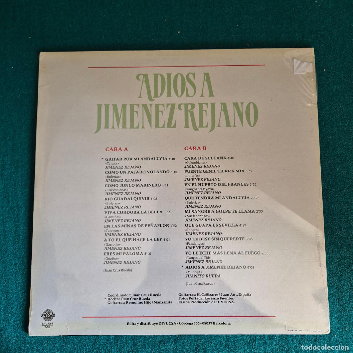 Discos de vinilo: ADIOS A JIMENEZ REJANO - Foto 2