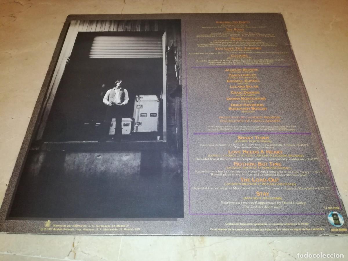 Discos de vinilo: JACKSON BROWNE-RUNNING OF EMPTY-ORIGINAL ESPA&Ntilde;OL 1978 - Foto 2