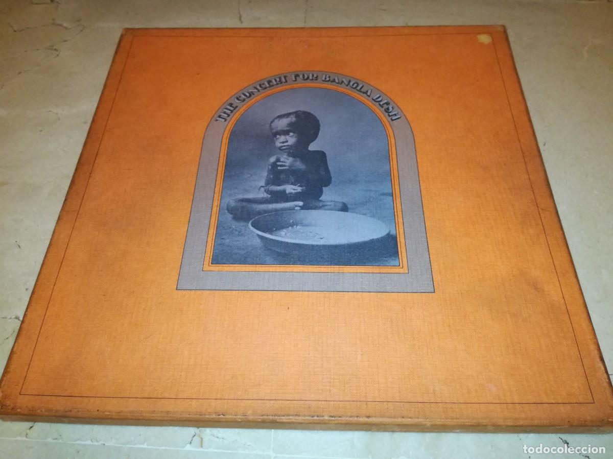 Discos de vinilo: CAJA CON 3 LPS Y AMPLIO LIBRETO DE THE CONCERT FOR BANGLADESH-GEORGE HARRISON-ORIGINAL ESPA&Ntilde;OL 1971