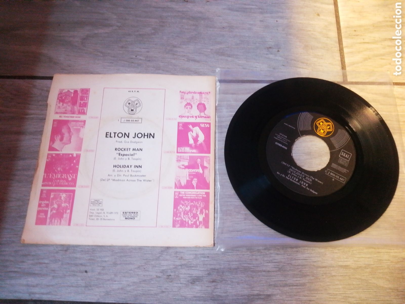 Discos de vinilo: ELTON JOHN - ROCKET MAN - SINGLE - SPAIN - DJM - LE - - Foto 2