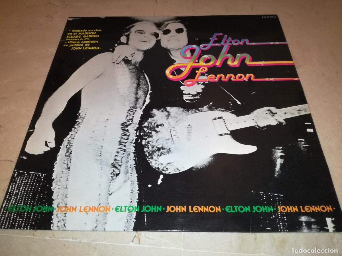 Discos de vinilo: ELTON JOHN & JOHN LENNON-GRABADO EN VIVO EN EL MADISON SCUARE GARDEN-ORIGINAL ESPA&Ntilde;OL 1981