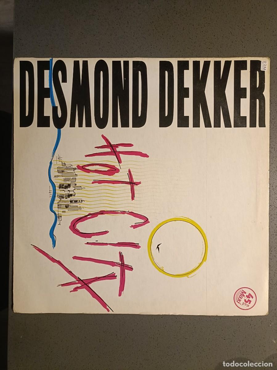 Discos de vinilo: Desmond Dekker &ndash; Hot City - Maxi Single sello Stiff Records 1983
