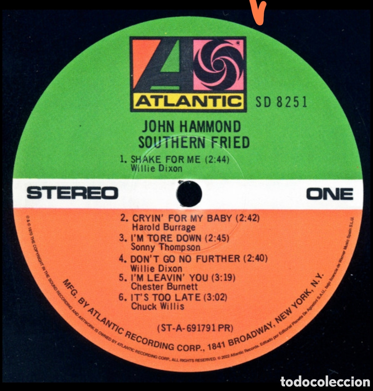 Discos de vinilo: John Hammond: Southern Fried LP 2022 - Foto 3