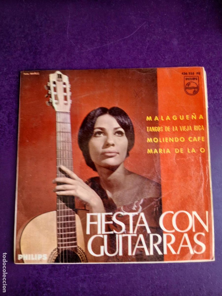 Discos de vinilo: Paco De Luc&iacute;a Y Ricardo Modrego + 7 De Andaluc&iacute;a &ndash; Fiesta Con Guitarras - EP PHILIPS 1965 FLAMENCO