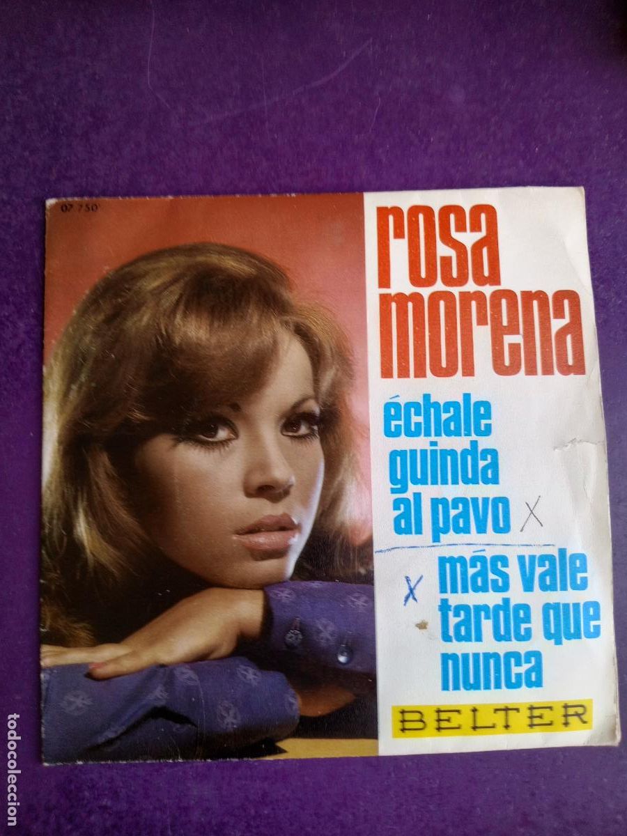 Discos de vinilo: Rosa Morena &ndash; ECHALE GUINDA AL PAVO - Sg BELTER 1970 - RUMBA DISCO POP 70'S -