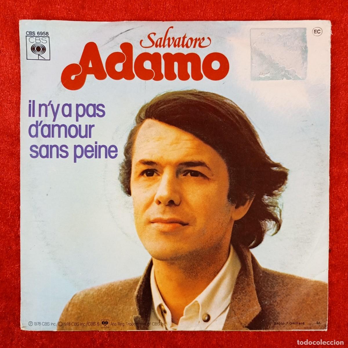 Discos de vinilo: UN AMOUR DE COCAGNE - ALVATORE ADAMO - SINGLE VINILO - DISCO - CBS 6958 / 5