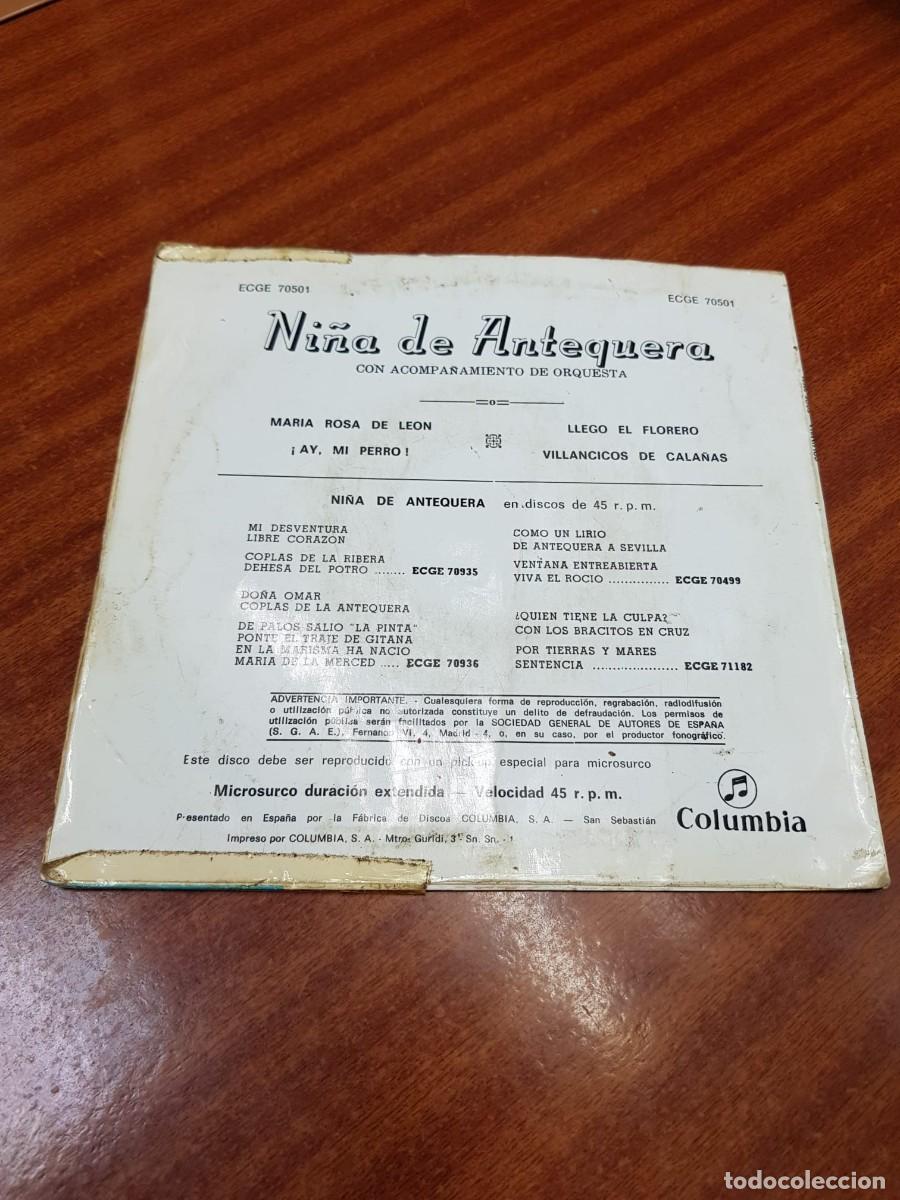 Discos de vinilo: NI&Ntilde;A DE ANTEQUERA-MARIA ROSA DE LEON - Foto 2