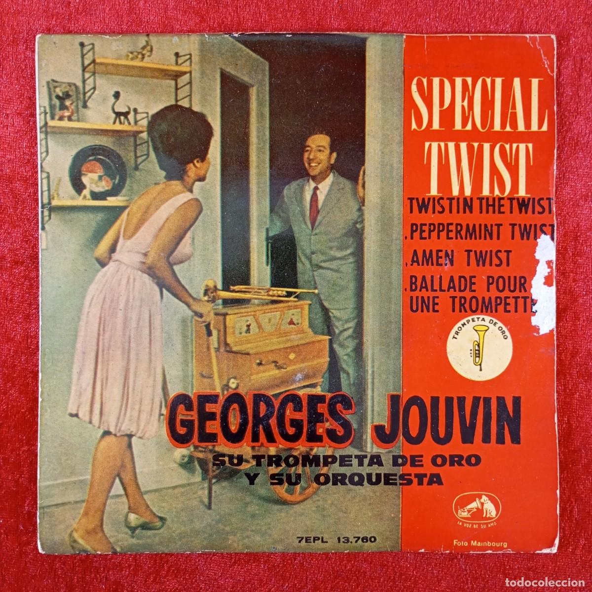 Discos de vinilo: GEORGES JOUVIN - TWISTIN' THE TWIST, PEPPERMINT TWIST - SINGLE VINILO - DISCO - 7EPL 13.760 / 27