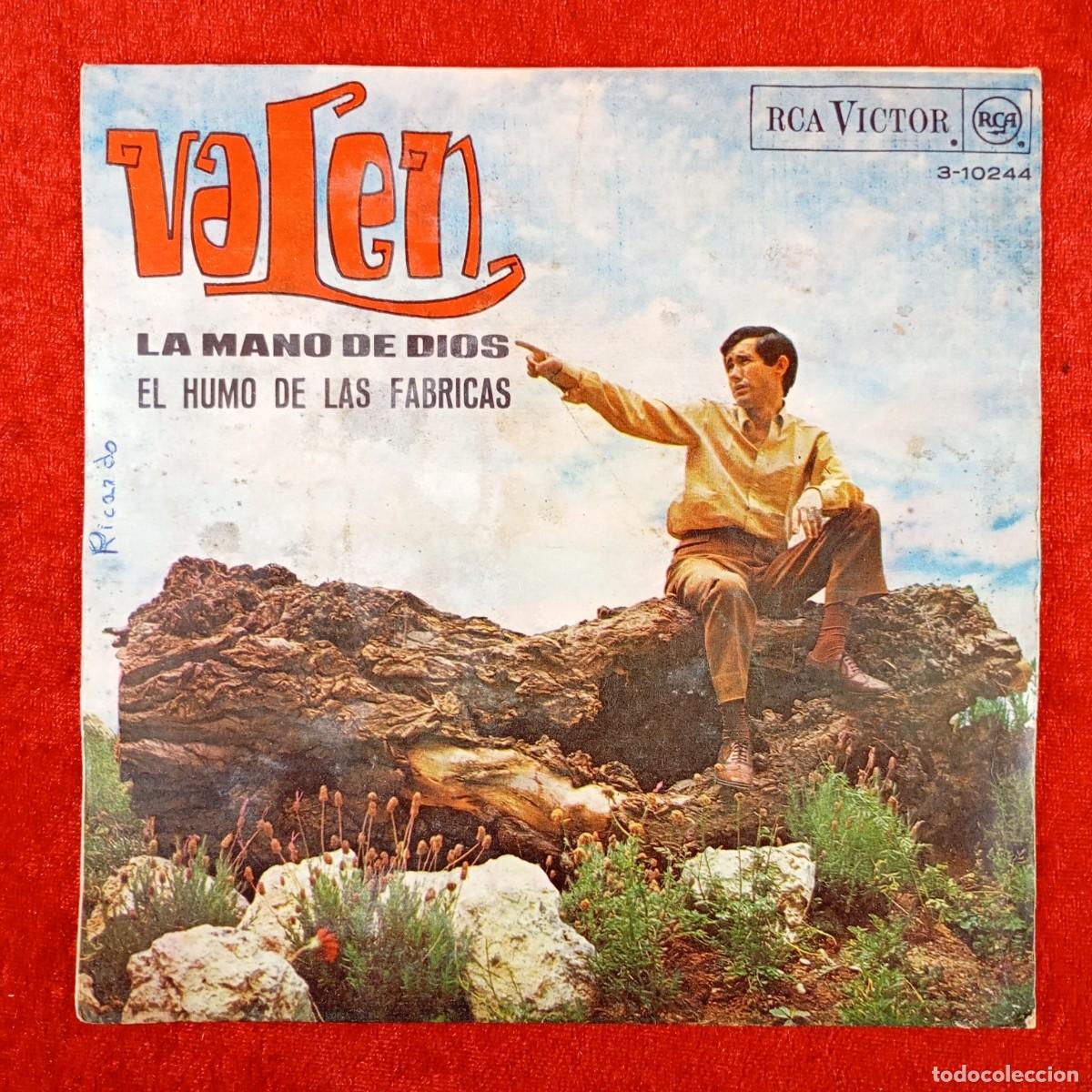 Discos de vinilo: VALEN - LA MANO DE DIOS, EL HUMO DE LAS FABRICAS - SINGLE VINILO - DISCO - 3-10244 / 28