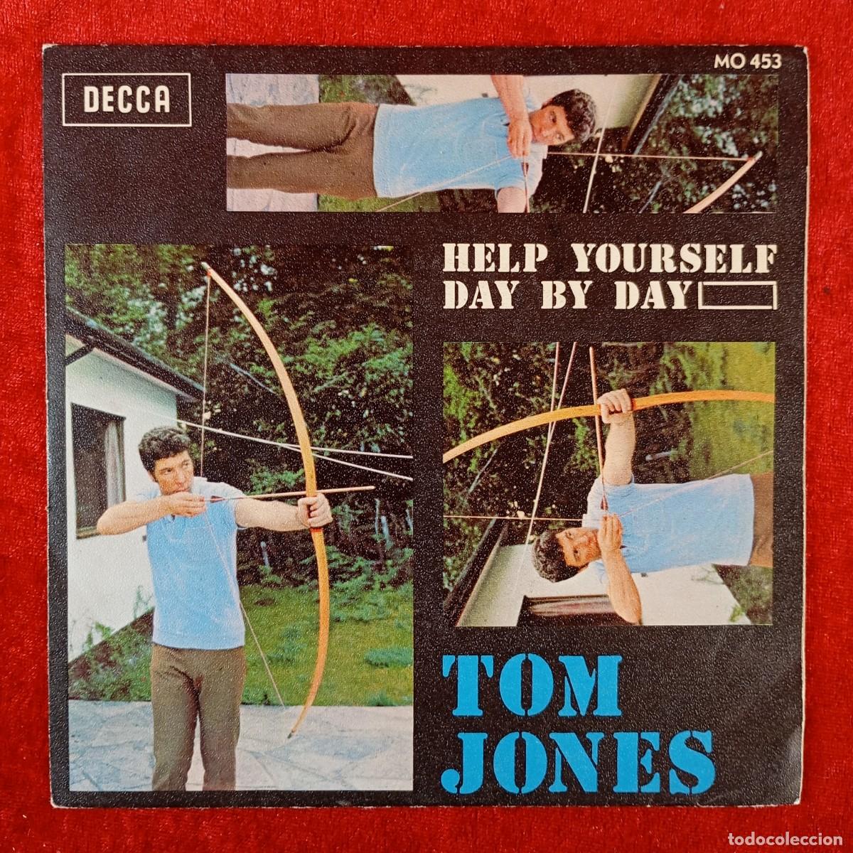 Discos de vinilo: TOM JONES - HELP YOURSELF, DAY BY DAY - SINGLE VINILO - DISCO - MO 453 / 44