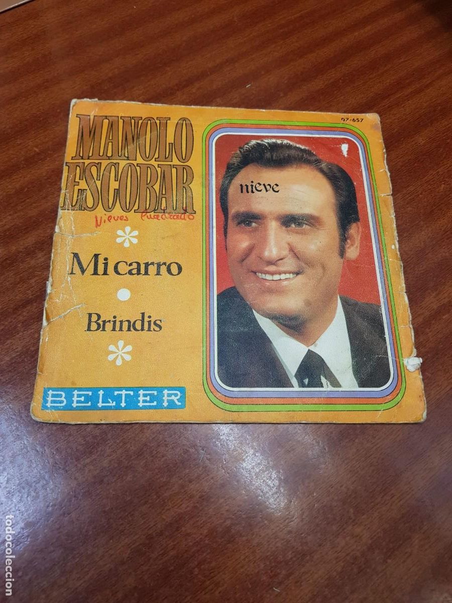 Discos de vinilo: MAMOLO ESCOBAR-MI CARRO-BRINDIS - Foto 2