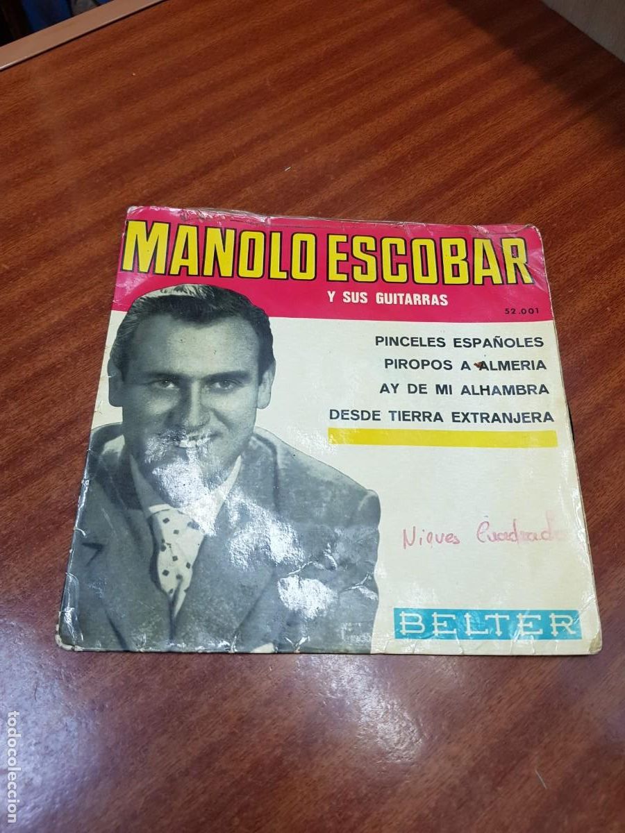 Discos de vinilo: MANOLO ESCOBAR Y SUS GUITARRAS-PINCELES ESPA&Ntilde;OLES
